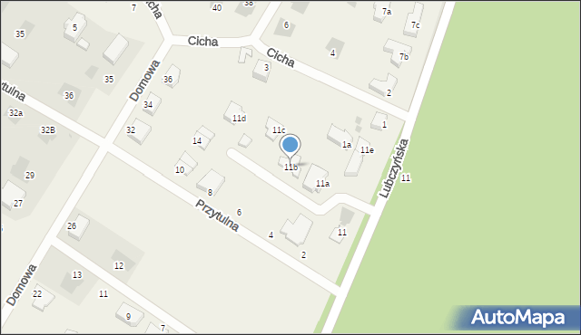 Załom, Lubczyńska, 11b, mapa Załom