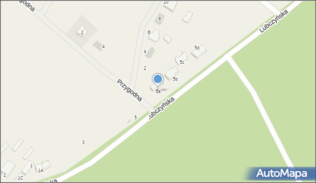 Załom, Lubczyńska, 5a, mapa Załom