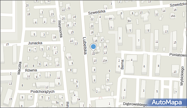 Zamość, Lubelska, 12, mapa Zamościa