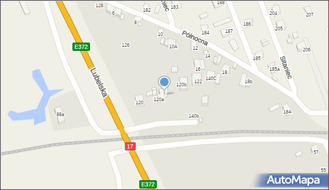 Zamość, Lubelska, 140A, mapa Zamościa