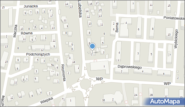 Zamość, Lubelska, 4, mapa Zamościa