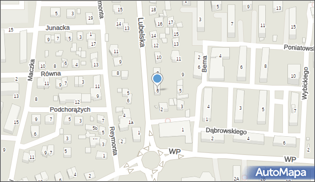 Zamość, Lubelska, 6, mapa Zamościa