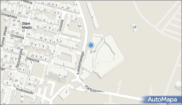 Zamość, Łukasińskiego Waleriana, mjr., 2, mapa Zamościa