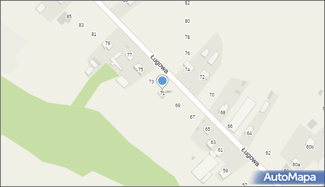 Zarzecze, Ługowa, 71, mapa Zarzecze