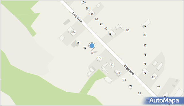Zarzecze, Ługowa, 81, mapa Zarzecze