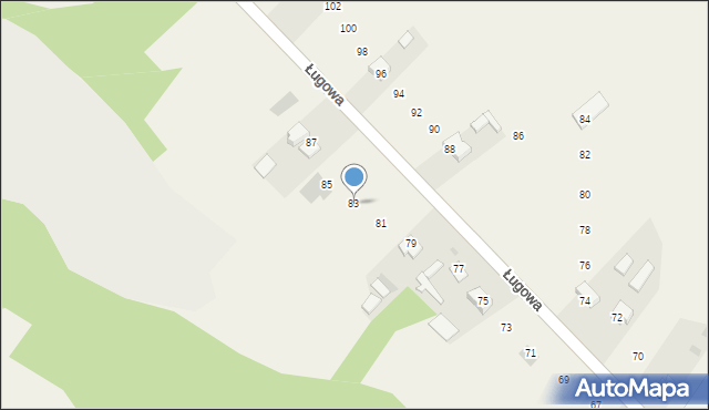 Zarzecze, Ługowa, 83, mapa Zarzecze