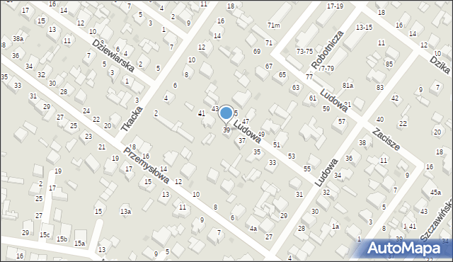 Zgierz, Ludowa, 39, mapa Zgierz