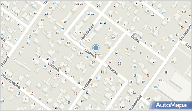 Zgierz, Ludowa, 81, mapa Zgierz