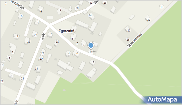 Zgorzałe, Lubińskiego Konrada, ks., 11, mapa Zgorzałe