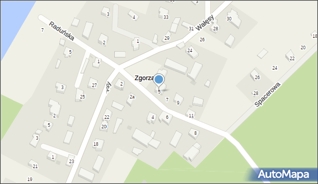 Zgorzałe, Lubińskiego Konrada, ks., 5, mapa Zgorzałe