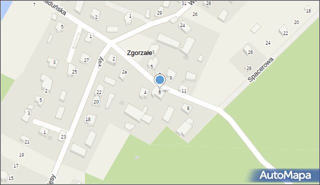 Zgorzałe, Lubińskiego Konrada, ks., 6, mapa Zgorzałe