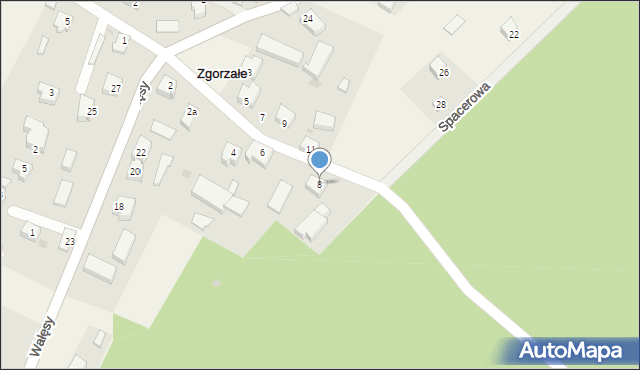 Zgorzałe, Lubińskiego Konrada, ks., 8, mapa Zgorzałe