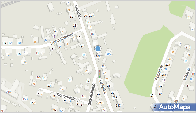 Zgorzelec, Łużycka, 20b, mapa Zgorzelec