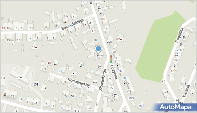 Zgorzelec, Łużycka, 21, mapa Zgorzelec