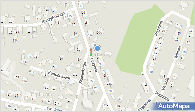Zgorzelec, Łużycka, 24A, mapa Zgorzelec