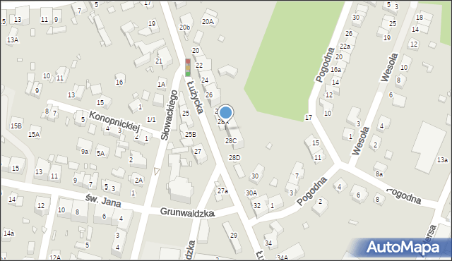 Zgorzelec, Łużycka, 28B, mapa Zgorzelec