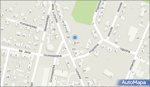 Zgorzelec, Łużycka, 30, mapa Zgorzelec