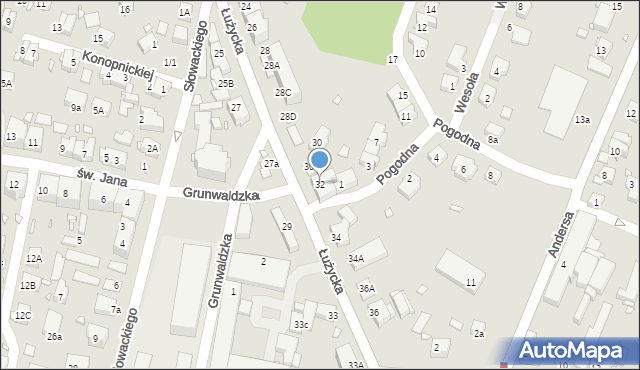 Zgorzelec, Łużycka, 32, mapa Zgorzelec
