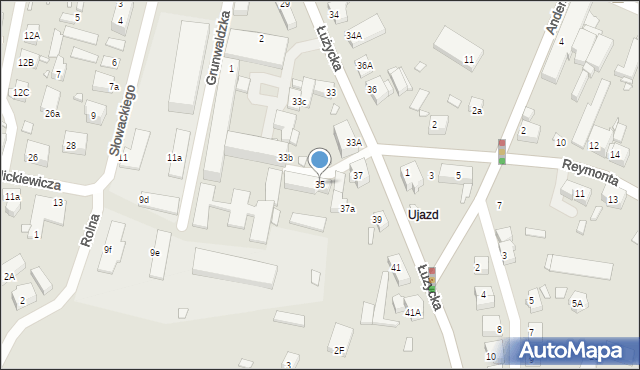 Zgorzelec, Łużycka, 35, mapa Zgorzelec