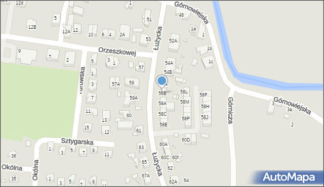 Zgorzelec, Łużycka, 56B, mapa Zgorzelec