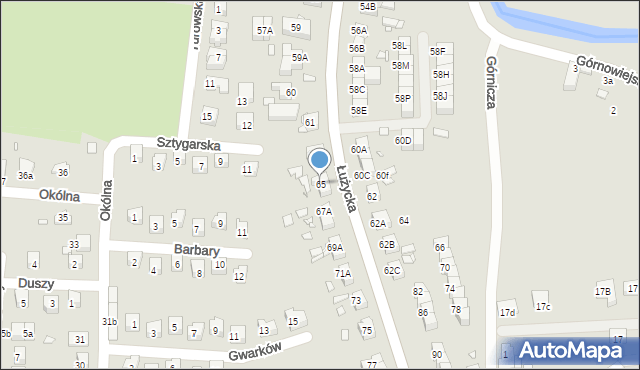 Zgorzelec, Łużycka, 65, mapa Zgorzelec