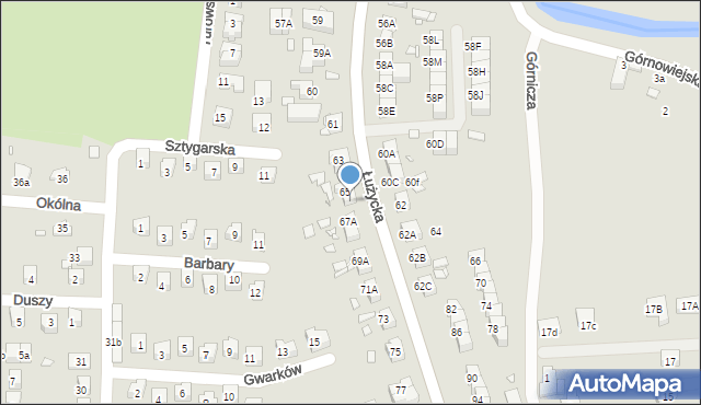 Zgorzelec, Łużycka, 65B, mapa Zgorzelec