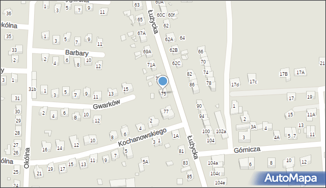 Zgorzelec, Łużycka, 75, mapa Zgorzelec