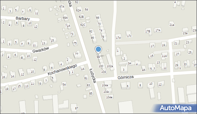 Zgorzelec, Łużycka, 94, mapa Zgorzelec