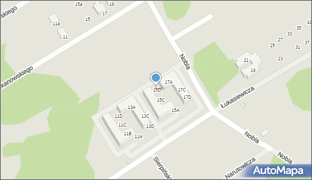 Zielona Góra, Łukasiewicza Ignacego, 15D, mapa Zielona Góra