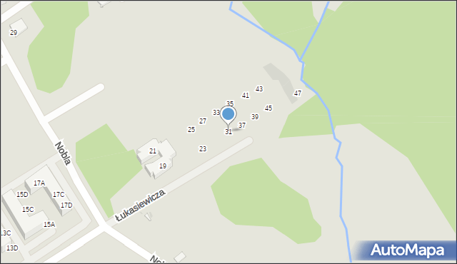 Zielona Góra, Łukasiewicza Ignacego, 31, mapa Zielona Góra