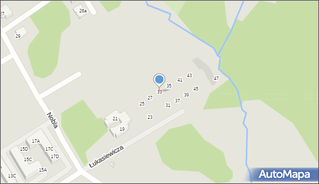 Zielona Góra, Łukasiewicza Ignacego, 33, mapa Zielona Góra