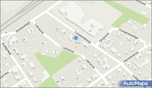 Zielonka, Łukasińskiego Waleriana, mjr., 2F, mapa Zielonka