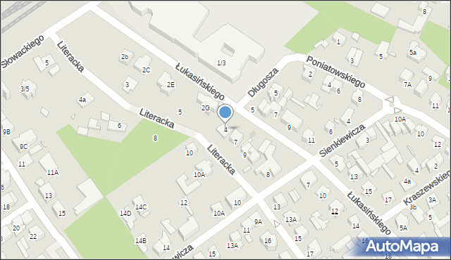 Zielonka, Łukasińskiego Waleriana, mjr., 4, mapa Zielonka