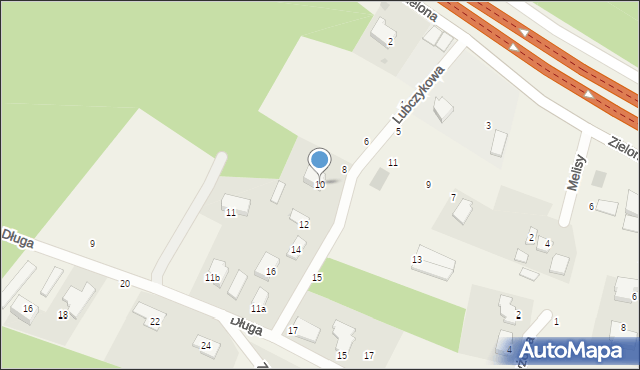 Zielonka, Lubczykowa, 10, mapa Zielonka
