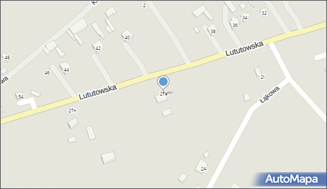 Złoczew, Lututowska, 27e, mapa Złoczew