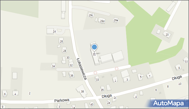 Zręcin, Łukasiewicza, 31, mapa Zręcin