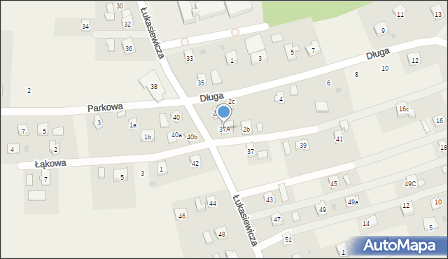 Zręcin, Łukasiewicza, 37A, mapa Zręcin