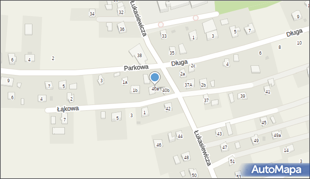 Zręcin, Łukasiewicza, 40a, mapa Zręcin
