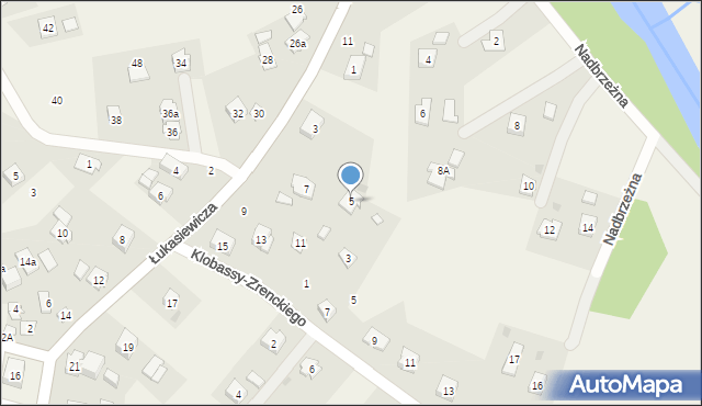 Zręcin, Łukasiewicza, 5, mapa Zręcin