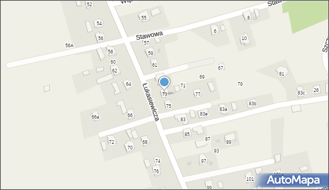 Zręcin, Łukasiewicza, 73, mapa Zręcin