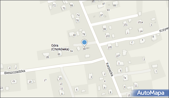 Zręcin, Łukasiewicza, 82, mapa Zręcin