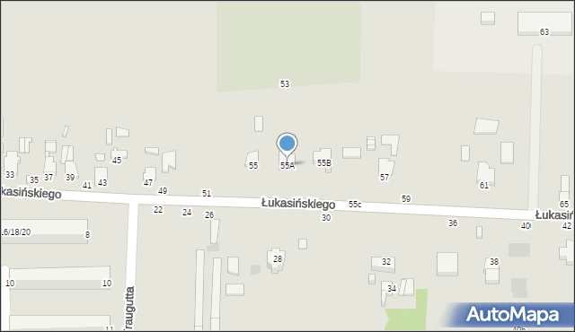 Żychlin, Łukasińskiego, 55A, mapa Żychlin