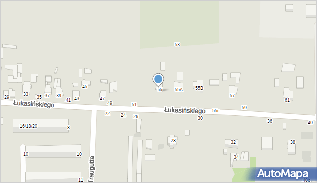 Żychlin, Łukasińskiego, 57A, mapa Żychlin