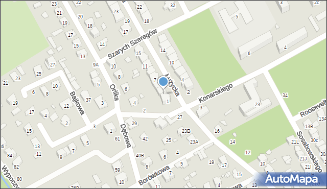 Żyrardów, Łużycka, 3, mapa Żyrardów