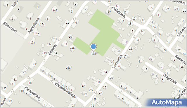 Brzeg, Lwowska, 12a, mapa Brzeg