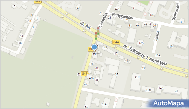 Chełm, Lwowska, 35, mapa Chełma