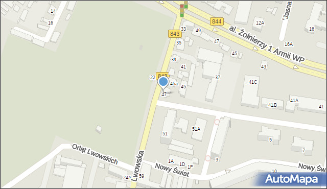 Chełm, Lwowska, 47, mapa Chełma