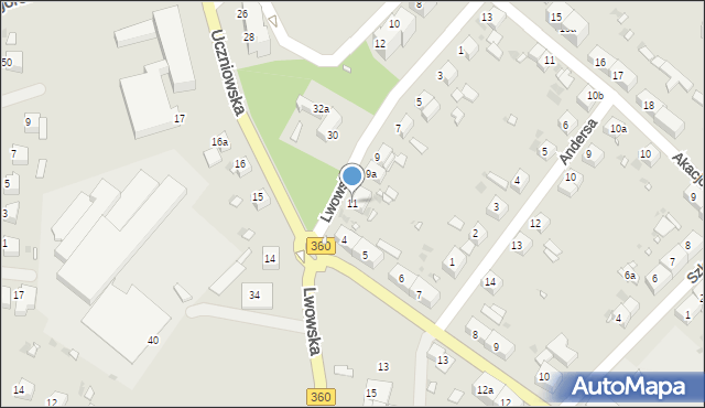 Gryfów Śląski, Lwowska, 11, mapa Gryfów Śląski