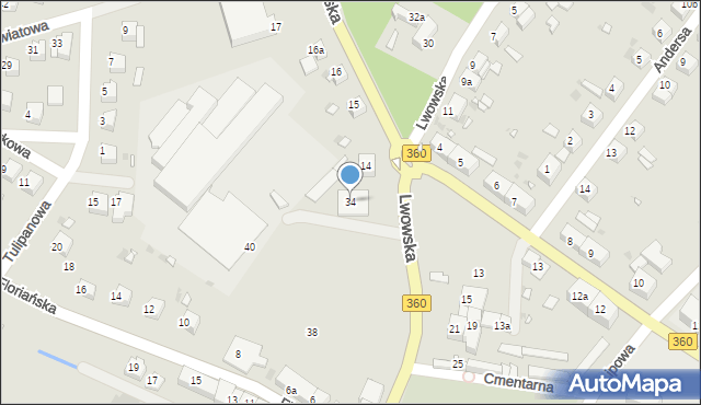 Gryfów Śląski, Lwowska, 34, mapa Gryfów Śląski