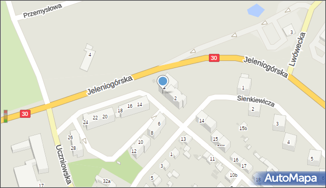 Gryfów Śląski, Lwowska, 4A, mapa Gryfów Śląski